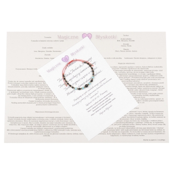 Bransoletka celebrytka czarny TURMALIN TURKUS HEMATYT ochrona i szczęście